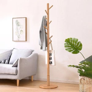 톰 원목 스탠드 옷걸이 행거 네추럴