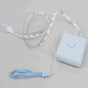 2M 휴대용 미니 줄자 키링 센치 자동줄감기 컬러 피팅 허리