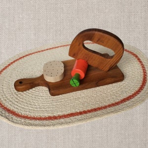 국내제작 원목 주방놀이 KC인증 리얼쿡 안전칼+도마 set