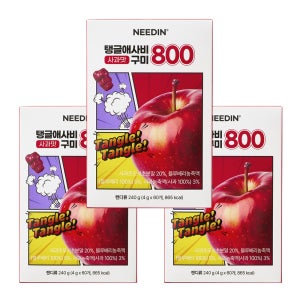 니드인 애사비 구미 애플사이다비니거 사과초모식초 젤리 효능 60개입, 3개