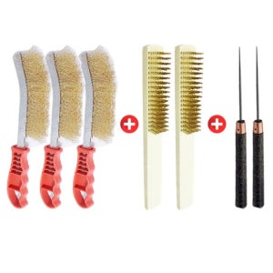 간택기 청소솔 세트 와이어브러쉬 철솔 철브러쉬 쇠솔 송곳 화구 그릴 업소용 가스레인지