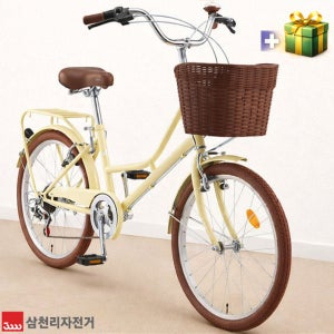 삼천리 2026 22 선데이 클래식 시티형 여성용 바구니 자전거 100% 완조립