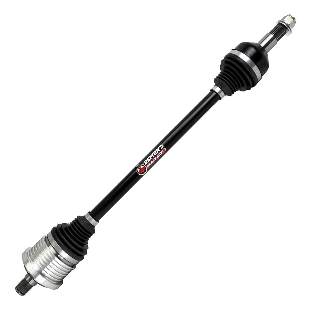 데몬 파워스포츠 리어 레프트/라이트 헤비 듀티 액슬 (2013-18)용 캔 <b>매버릭</b> 1000 / 맥스 1000, 듀얼 열처리 고강도, 더 넓은 각도 제공 및 <b>몰리브덴</b> 그리스 OEM