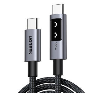 유그린 UNO 우노 100W PD C to C타입 고속충전케이블 블랙 2m, 1개