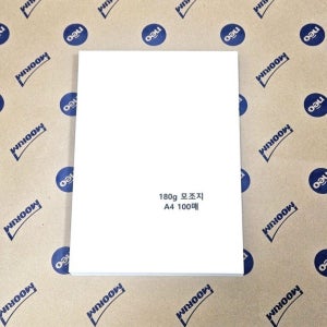 상장용지 A4사이즈 180g 모조지 백상지 100매 주보용지