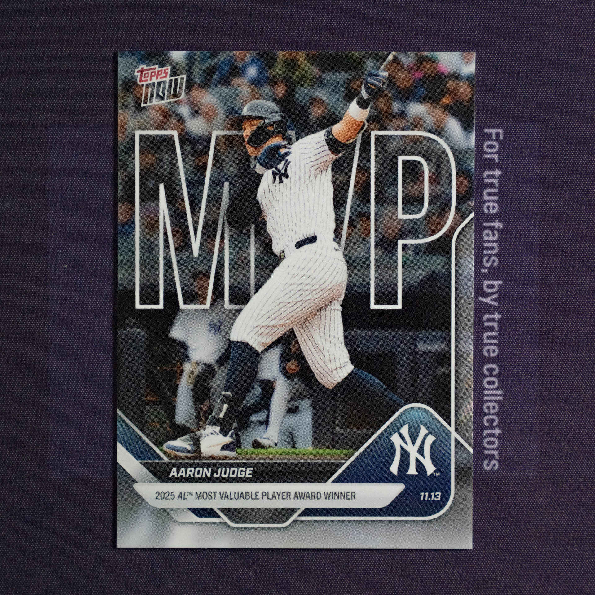 애런 저지 뉴욕 양키스 2025.11.13. MLB 탑스 나우 야구카드 TOPPS NOW 스포츠카드