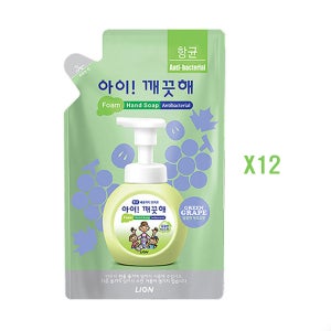 아이깨끗해 리필 손세정제 청포도향 200ml 12개