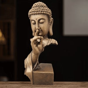 묵언의 부처님상 석가모니 불상 묵언수행 부처님 석상 가정용 불단 불교 굿즈 용품