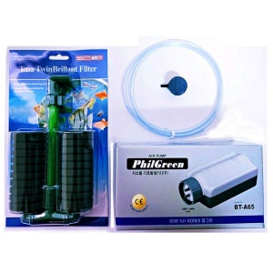 (초보50cm 수조)테트라 쌍기 스펀지여과기 60L 세트