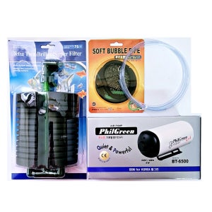 초보75cm이상수조 테트라슈퍼쌍기 스펀지여과기 130L 세트