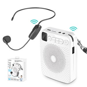 강의용 클래스 무선 가이드 마이크 앰프(블투 스피커 겸용, 화이트)