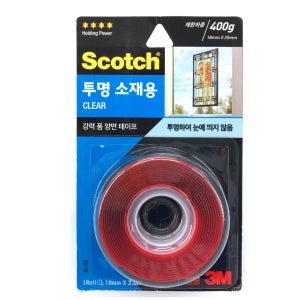 3M 스카치 CL120 강력 투명 소재용 폼 양면 테이프