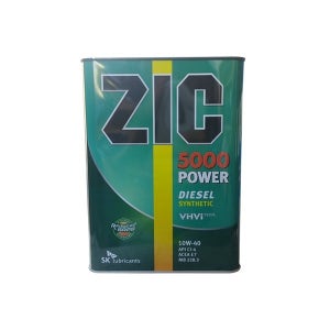 SK 지크 ZIC 5000 POWER 디젤 엔진오일 4L x 4개 (1박스)
