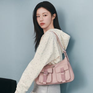 [마리떼프랑소와저버] REGULAR LOGO 2WAY HOBO BAG pink