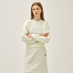 [마리떼프랑소와저버] W CLASSIC LOGO CROP SWEATSHIRT flower