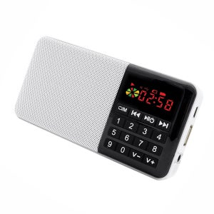 효도라디오소형 FM 미니 휴대용 재난 USB MP3재생라디오 외부스피커 흰색 AID346