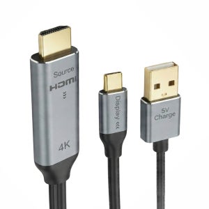 HDMI to C타입케이블 1m 4K 듀얼모니터연결잭 노트북화면확장 컨버터 ADM082