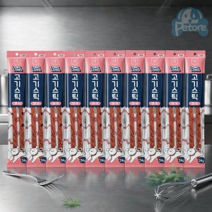 브리더랩 강아지 육포 져키 노령견 노즈워크 간식 롱롱 고기스틱 연어, 24g, 10개