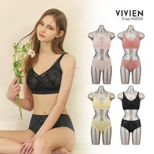 비비안 프리모션 풀 커버 레이스 브라렛 여성속옷 브라팬티세트 4+4 8종