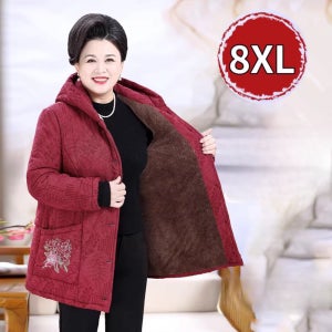 8XL 빅사이즈 할머니 겨울 기모 안감 패딩 점퍼 누비솜 외투 엄마 선물