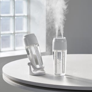 프롬비 더블미스트 진동자 교체형 유리 글래스 듀얼 미니 탁상용 무선가습기 FG280