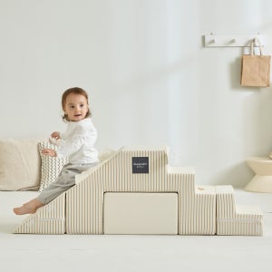 디자인스킨 플레이 테이블 소파 유아 미끄럼틀 오트브라운