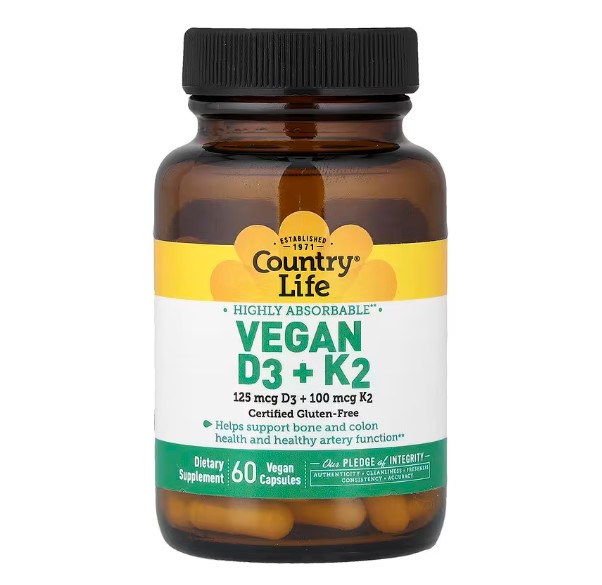 <b>컨트리라이프 비타민</b>D3K2 <b>비타민</b>DK2 60캡슐 2개월분 메나퀴논 MK7 MK4