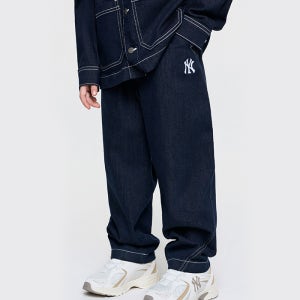 [MLB 키즈] 베이직 데님라이크 커브드 팬츠 NY (Navy) 7ADPB0261