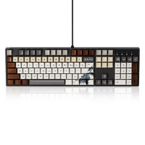 에이투 타음 케이 에디션 LED 단청 기계식 사무용 유선 키보드 문방사우, 적축