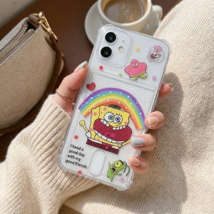 캐릭터 카드수납 커플 케이스 스폰지밥, 아이폰16