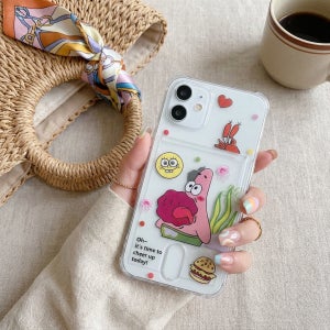 캐릭터 카드수납 커플 케이스 해파리뚱이, 아이폰11