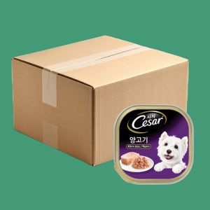 시저 캔 강아지 습식캔 1세이상 양고기, 100g, 192개