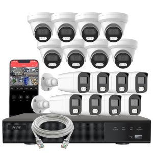 HNTek 800만화소 CCTV 16채널 세트 NVR 스마트폰 앱 연동 실내/실외 POE
