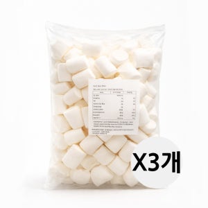 BBQ 캠핑 구워먹는 마시멜로 우 / 바베큐 비비큐 머쉬멜로우, 1kg, 3개