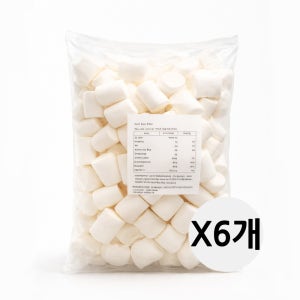 BBQ 캠핑 구워먹는 마시멜로 우 / 바베큐 비비큐 머쉬멜로우, 1kg, 6개