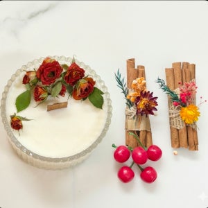 [다정담공방]캔들 만들기 원데이클래스/메리고 플라워+시나몬 방향제