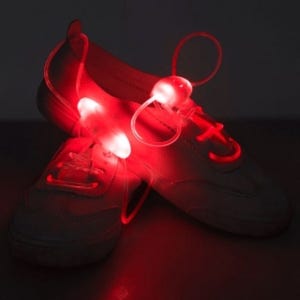 LED 운동화끈 레드 패션왕 빛나는 신발끈 파티 안전