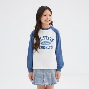 스파오키즈 캠퍼스 래글런 긴팔 티셔츠 SPLAG23KU1