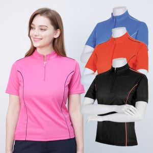 SP431/에어로쿨 여자 등산복 반팔 티셔츠/반집업 여름 셔츠 작업복 근무복 현장복 단체복