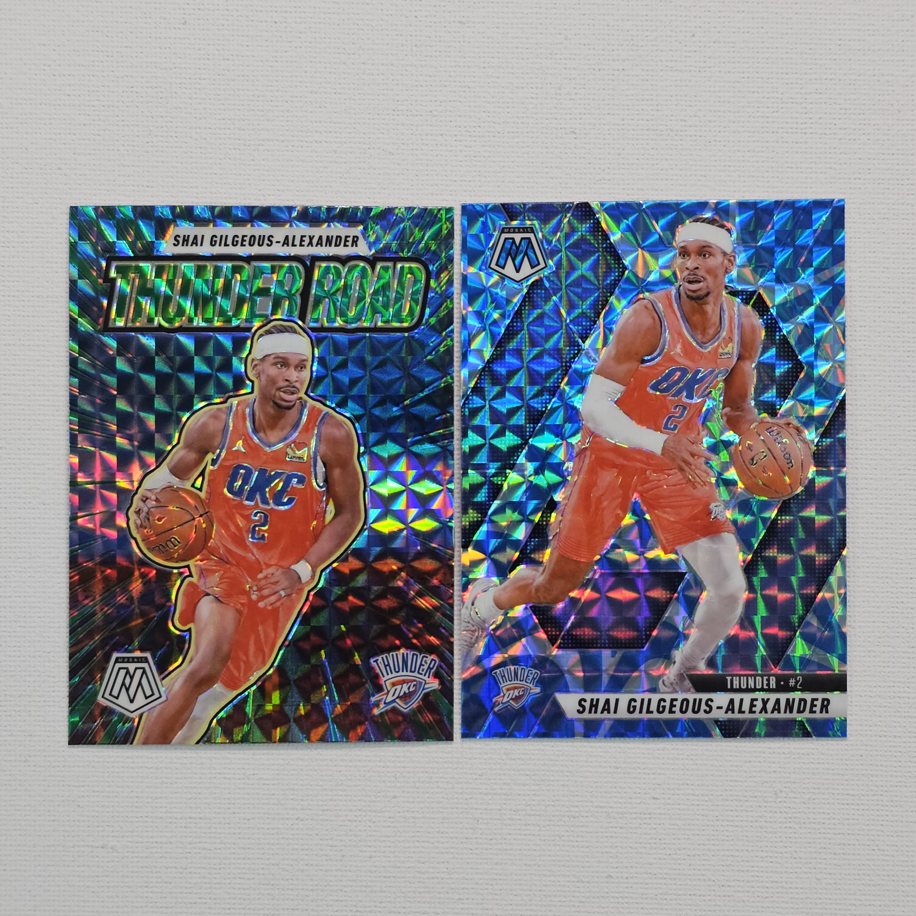 2024-25 Mosaic Shai Gilgeous-Alexander Thunder Road Blue 셰이 길저스-알렉산더 농구카드 2장 일괄 / NBA-5