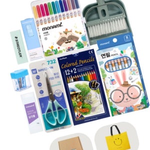 초등학교 입학 선물 세트 9종 남아 여아 초등 문구 학용품 새학기 준비물 유치원 졸업 학생 조카 홀세일 남아세트