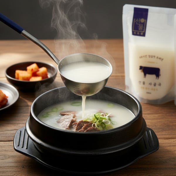 [선물용] 투뿔 진한 한우 사골국+수육 세트