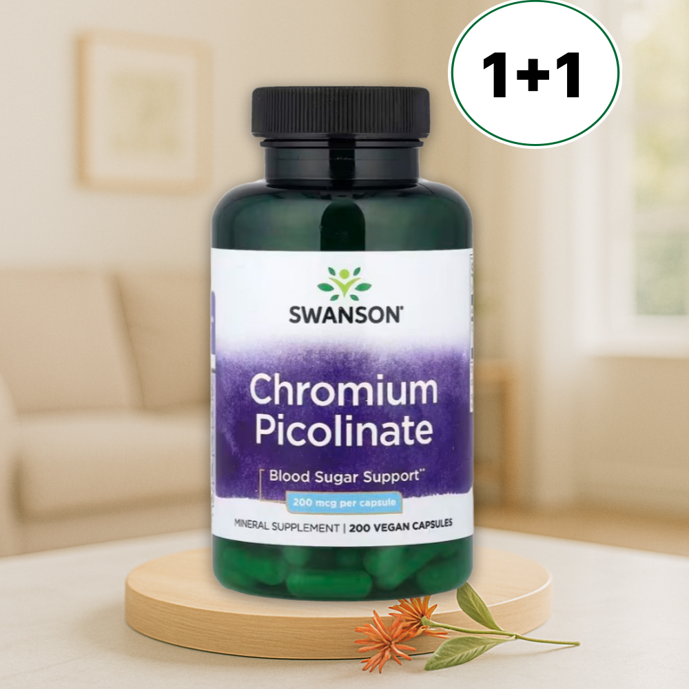 스완슨 <b>크로뮴 피콜리네이트 200mcg</b> 비건 200캡슐, 2개