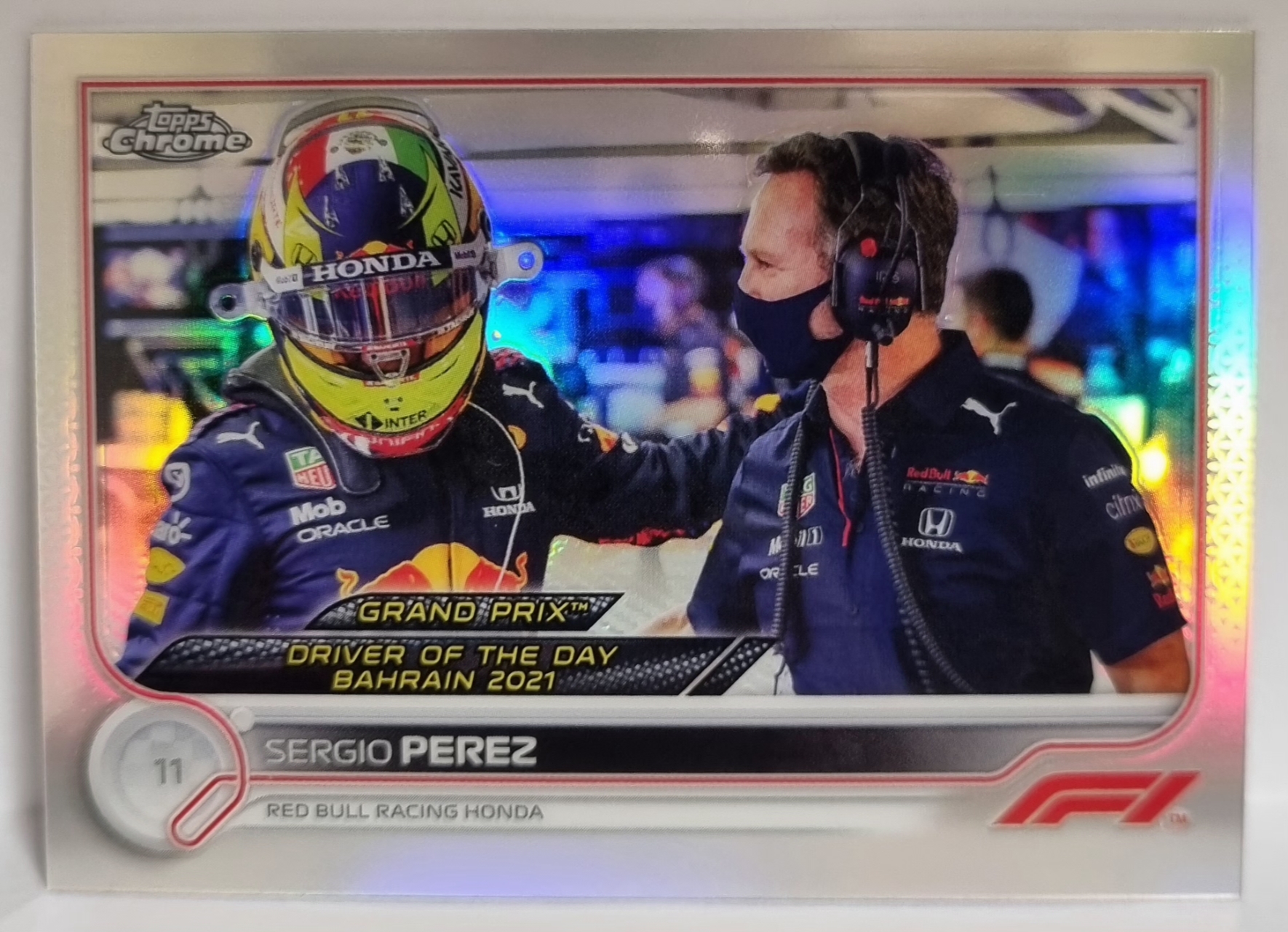2022 F1 페레즈 리플렉터 TOPPS CHROME 카드 탑스 크롬