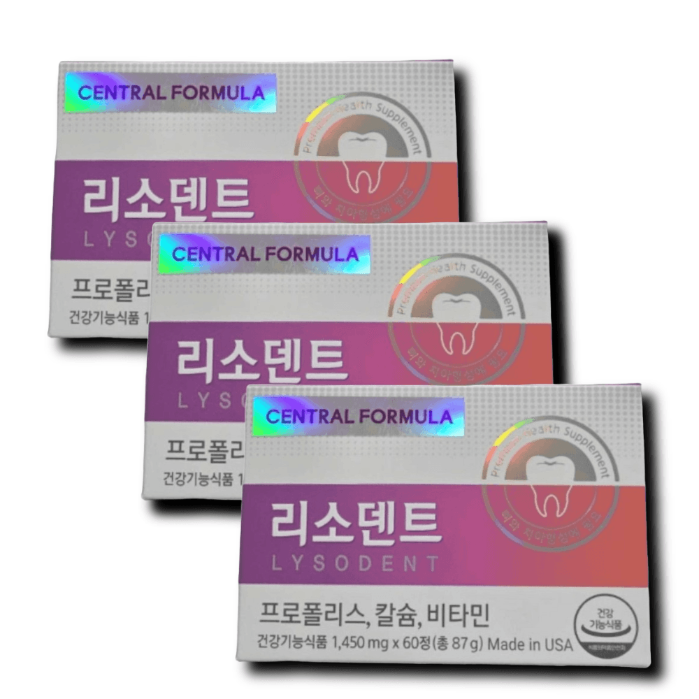 <b>센트럴포뮬러</b> 리소덴트 1450mg 60정 3박스