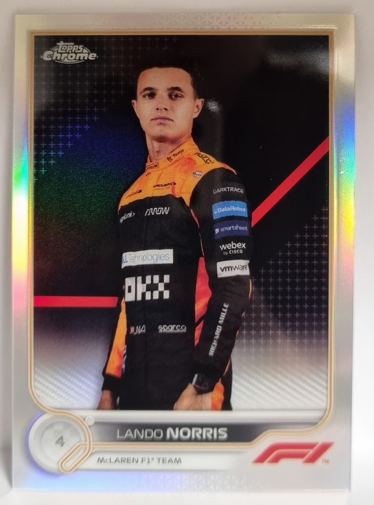 2022 F1 랜도 노리스 리플렉터 TOPPS CHROME 카드 탑스 크롬