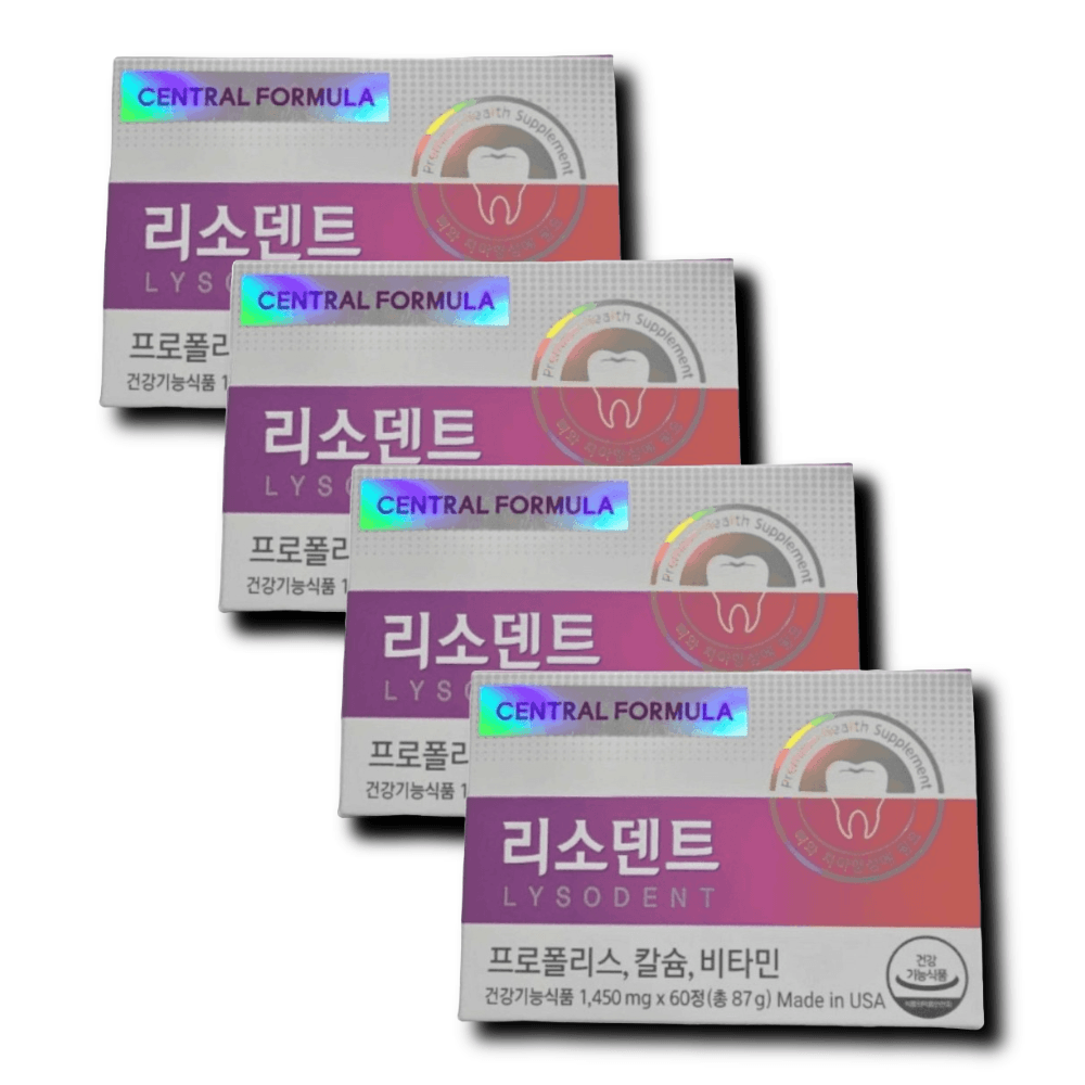 <b>센트럴포뮬러</b> 리소덴트 1450mg 60정 4박스