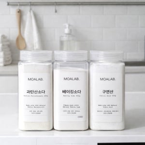 모아랩 소다3종 주방 세탁 욕실 청소 물때 베이킹소다 과탄산소다 구연산 생활필수템 500g