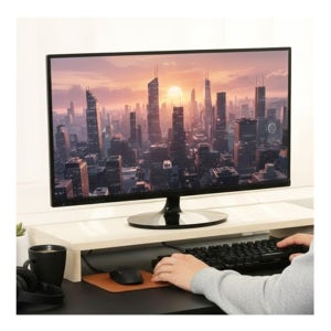 은공이네 듀얼 모니터 받침대 우드 컴퓨터스탠드