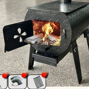 거꾸로타는 난로 펠릿 불멍 난방 삼일화목 주물 패널 3mm 50 x 30